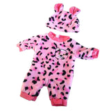 Max Lovely Romper Jumpsuit Hat Clothes Set for 50cm Baby Doll Accessories Pink