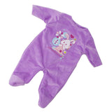 Max Lovely Plush Rompers Pajamas Clothes for 18inch Girl Doll Purple