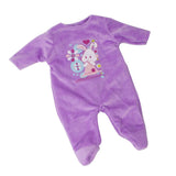 Max Lovely Plush Rompers Pajamas Clothes for 18inch Girl Doll Purple