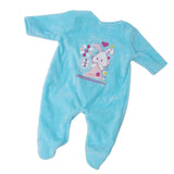 Max Lovely Plush Rompers Pajamas Clothes for 18inch Girl Doll Blue