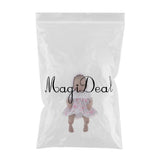Maxbell 11 Inch Reborn Baby Toddler Girl Doll African American Doll with Clothes Accessories - Full Silicone Head Limb Body, Coloured Drawing Hair