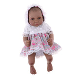 Maxbell 11 Inch Reborn Baby Toddler Girl Doll African American Doll with Clothes Accessories - Full Silicone Head Limb Body, Coloured Drawing Hair