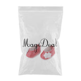 Max 1/12 BJD Doll Flower Leather Shoes for BJD Girl Doll Party Outfits Accs Red