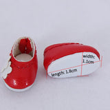 Max 1/12 BJD Doll Flower Leather Shoes for BJD Girl Doll Party Outfits Accs Red