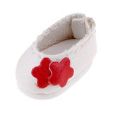 Max 1/12 BJD Doll Flower Leather Shoes for BJD Girl Doll Party Outfit Accs White
