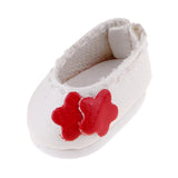 Max 1/12 BJD Doll Flower Leather Shoes for BJD Girl Doll Party Outfit Accs White