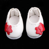 Max 1/12 BJD Doll Flower Leather Shoes for BJD Girl Doll Party Outfit Accs White