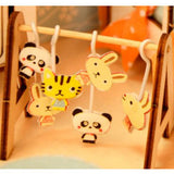 Maxbell 1/24 Scale Wooden Dollhouse Miniature Kits With Furniture & LED Light - Baby Bedroom Nursery Room Model