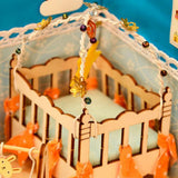 Maxbell 1/24 Scale Wooden Dollhouse Miniature Kits With Furniture & LED Light - Baby Bedroom Nursery Room Model