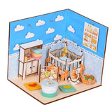 Maxbell 1/24 Scale Wooden Dollhouse Miniature Kits With Furniture & LED Light - Baby Bedroom Nursery Room Model