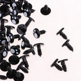 Max Black Plastic Safety Eyes For Teddy Bear Animal Puppet Craft 8MM (100Pcs)
