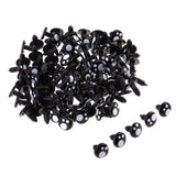 Max Black Plastic Safety Eyes For Teddy Bear Animal Puppet Craft 8MM (100Pcs)