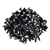 Max Black Plastic Safety Eyes For Teddy Bear Animal Puppet Craft 8MM (100Pcs)