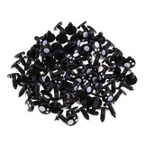 Max Black Plastic Safety Eyes For Teddy Bear Animal Puppet Craft 10MM (100Pcs)