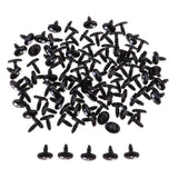 Max 100pcs 12mm Plastic Safety Eyeballs Eyes DIY Craft Toys Accs Black & White