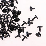 Max 100pcs 12mm Plastic Safety Eyeballs Eyes DIY Craft Toys Accs Black & White