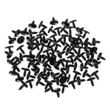 Max 100pcs 12mm Plastic Safety Eyeballs Eyes DIY Craft Toys Accs Black & White