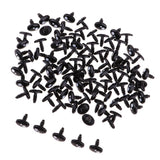 Max 100pcs 12mm Plastic Safety Eyeballs Eyes DIY Craft Toys Accs Black & White