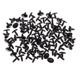 Max 100pcs 12mm Plastic Safety Eyeballs Eyes DIY Craft Toys Accs Black & White