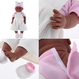 Max Realistic 16inch Reborn Doll Full Vinyl Newborn Baby Girl Doll Black Skin