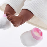 Max Realistic 16inch Reborn Doll Full Vinyl Newborn Baby Girl Doll Black Skin