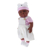 Max Realistic 16inch Reborn Doll Full Vinyl Newborn Baby Girl Doll Black Skin