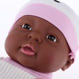 Max Realistic 16inch Reborn Doll Full Vinyl Newborn Baby Girl Doll Black Skin