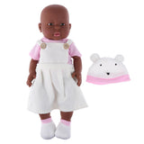 Max Realistic 16inch Reborn Doll Full Vinyl Newborn Baby Girl Doll Black Skin