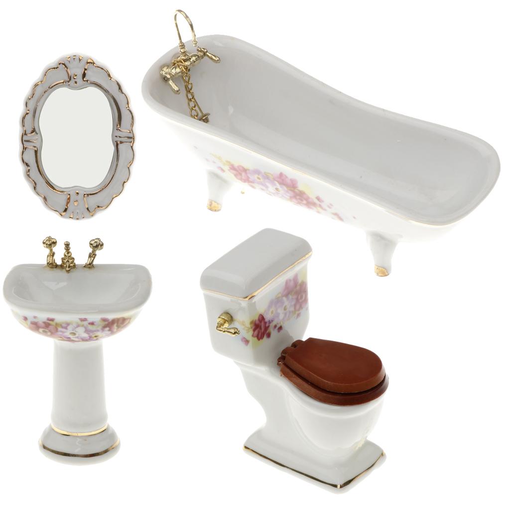 ⚡️Buy Max 1/12 Dollhouse Miniature Furniture Accessories Bathtub