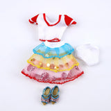 Max Lovely Top Layered Dress Underpants Suit for 1/6 Blythe Dolls Clothes