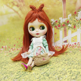 Maxbell Adorable Maid Outfit Lace Dress Suit For 1/6 Blythe Dolls Clothes Green