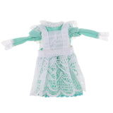 Maxbell Adorable Maid Outfit Lace Dress Suit For 1/6 Blythe Dolls Clothes Green