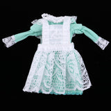 Maxbell Adorable Maid Outfit Lace Dress Suit For 1/6 Blythe Dolls Clothes Green