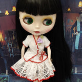 Max Elegant Lace Outfits Top & Miniskirt For 12inch Blythe Doll Party Dress-up