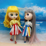 Max Fashionable Top Skirt Cap Underpants Suit for 1/6 Blythe Dolls Clothes