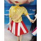 Max Fashionable Top Skirt Cap Underpants Suit for 1/6 Blythe Dolls Clothes