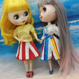 Max Fashionable Top Skirt Cap Underpants Suit for 1/6 Blythe Dolls Clothes