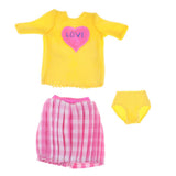 Max Handmade Cute T-shirt Miniskirt Underpants For 12inch Blythe Doll Accessory