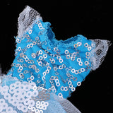 Max Fashion Sequin Gauzy Skirt Dress for 1/6 Blythe Doll Dress Up Accessory Blue
