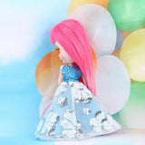 Max Fashion Sequin Gauzy Skirt Dress for 1/6 Blythe Doll Dress Up Accessory Blue