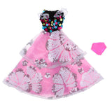 Max Fashion Sequin Gauzy Skirt Dress for 1/6 Blythe Doll Dress Up Accessory Pink