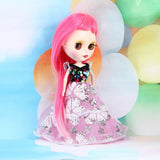 Max Fashion Sequin Gauzy Skirt Dress for 1/6 Blythe Doll Dress Up Accessory Pink