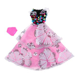 Max Fashion Sequin Gauzy Skirt Dress for 1/6 Blythe Doll Dress Up Accessory Pink