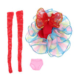 Max Fashion Floral Ballet Skirt Dress for 1/6 Blythe Doll Dress Up Accessory Red