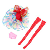 Max Fashion Floral Ballet Skirt Dress for 1/6 Blythe Doll Dress Up Accessory Red