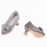 Max High Heels Pointed Shoes for 1/6 Blythe Azone OB24 Soldier Dolls Gray