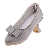 Max High Heels Pointed Shoes for 1/6 Blythe Azone OB24 Soldier Dolls Gray
