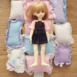 Max Doll Massage Table Pillow Set Cushion Rest Pad for 20-30cm Doll 3Pcs A