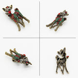 Max Christmas Gift Rhinestone Jewelry Brooch Pin for Women Dolls Decor Deer