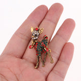 Max Christmas Gift Rhinestone Jewelry Brooch Pin for Women Dolls Decor Deer